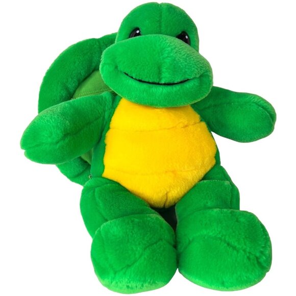 Build A Bear Turtle With Shell Backpack Not Attached Green Yellow Stuffed Animal - Picture 1 of 8